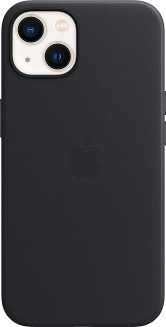 Apple Black Leather Case with MagSafe Case - iPhone 13 - Midnight